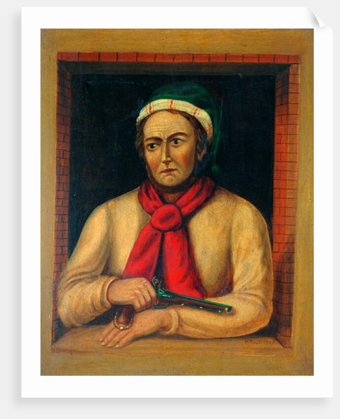 Man with a Gun Looking out of a Window, 1865 by H. Hurst