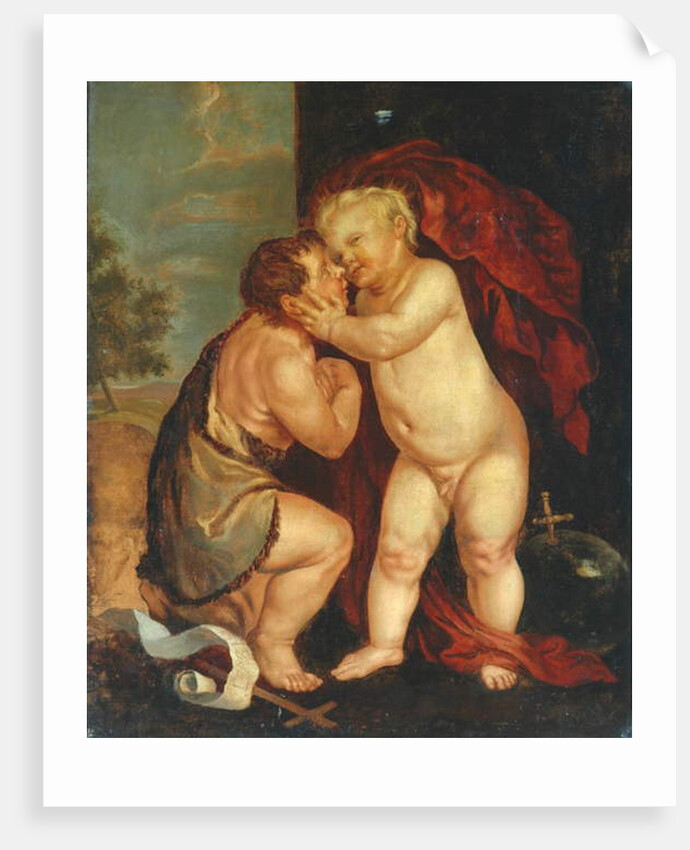 Baby Jesus and John the Baptist by English School
