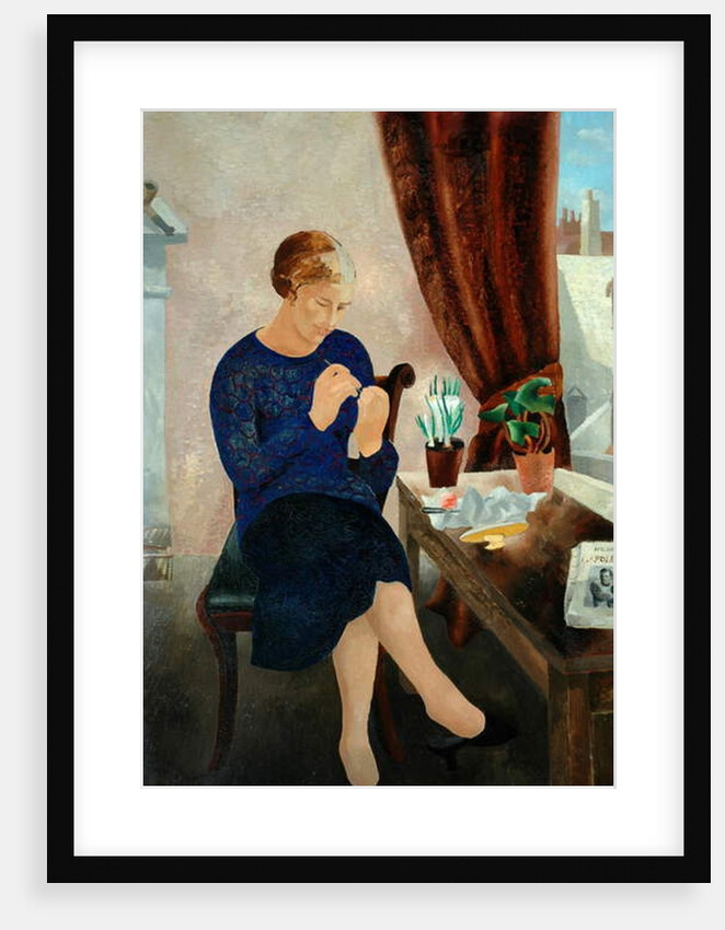 Seated Woman and the Manicure and Portrait of Frosca Munster, 1929 by Christopher Wood