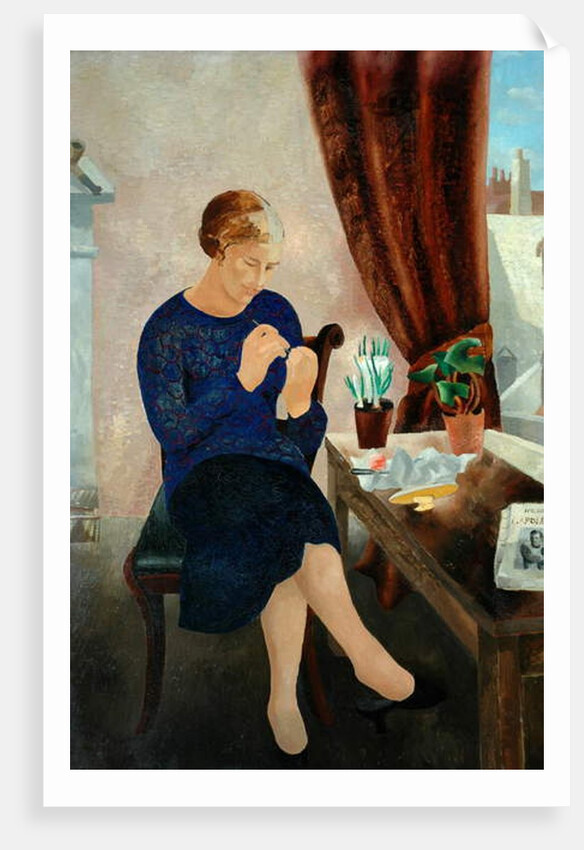 Seated Woman and the Manicure and Portrait of Frosca Munster, 1929 by Christopher Wood