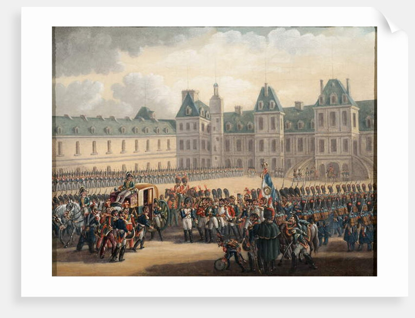 Napoleon's farewell at Fontainebleau, 20 April 1814, 1835 by G. Beaufort