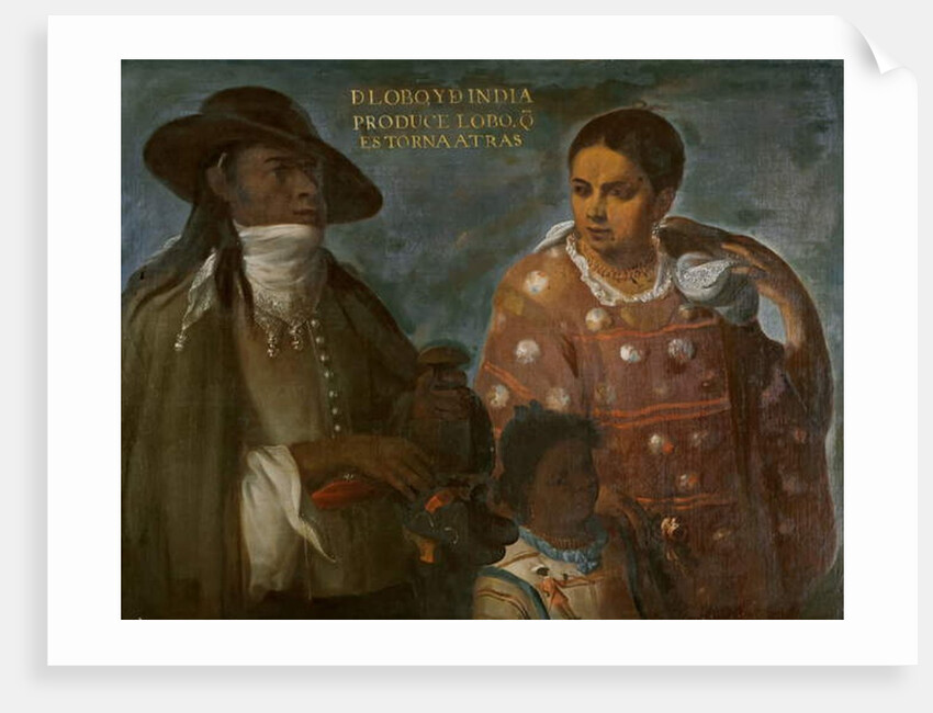 Wolf and Indian Produce a Wolf Return-Backwards, c.1715 by Juan Rodriguez Juarez