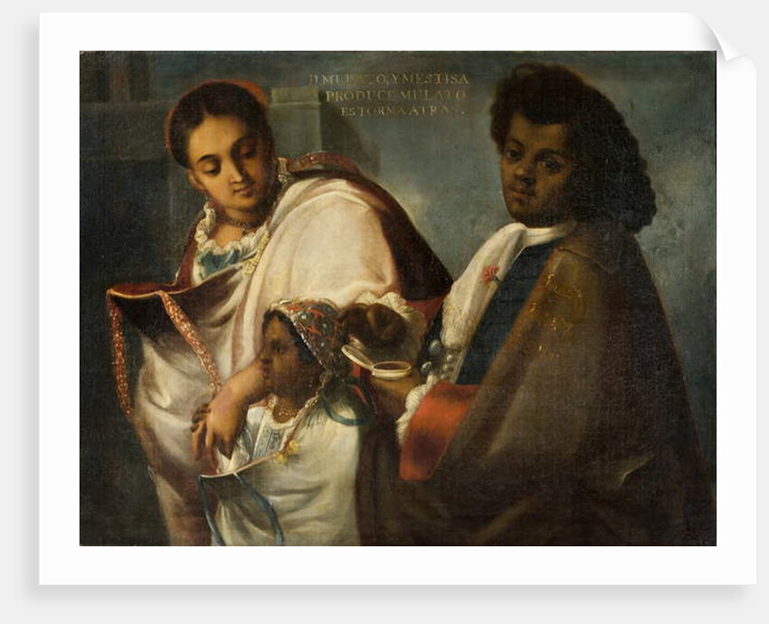 Mulatto and Mestiza produce a Mulatto Return-Backwards, c.1715 by Juan Rodriguez Juarez
