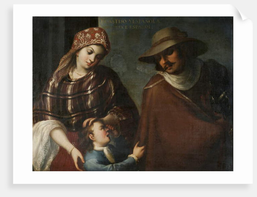 Castizo and Spaniard Produce a Spaniard, c.1715 by Juan Rodriguez Juarez