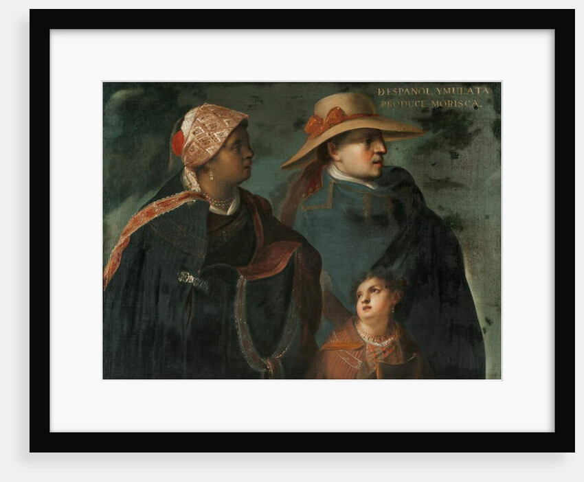 Spaniard and Mulatta Produce a Morisca, c.1715 by Juan Rodriguez Juarez