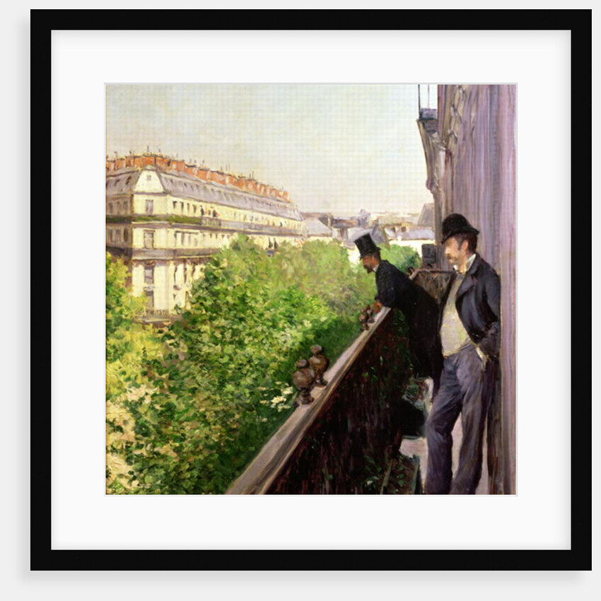 A Balcony, Boulevard Haussmann, 1880 by Gustave Caillebotte