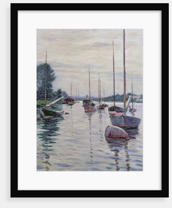 Boats Anchored on the Seine by Gustave Caillebotte