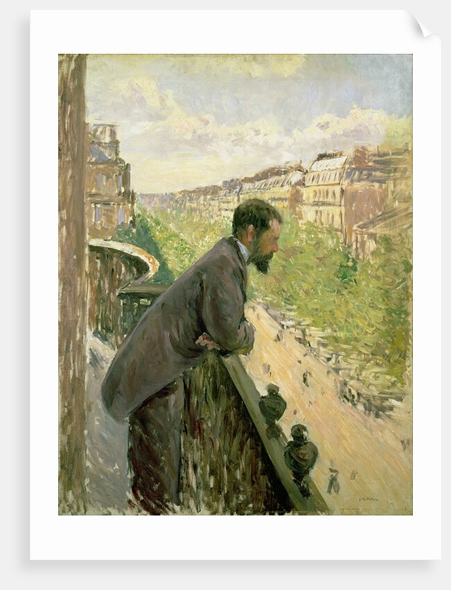 Man on a Balcony, c.1880 by Gustave Caillebotte