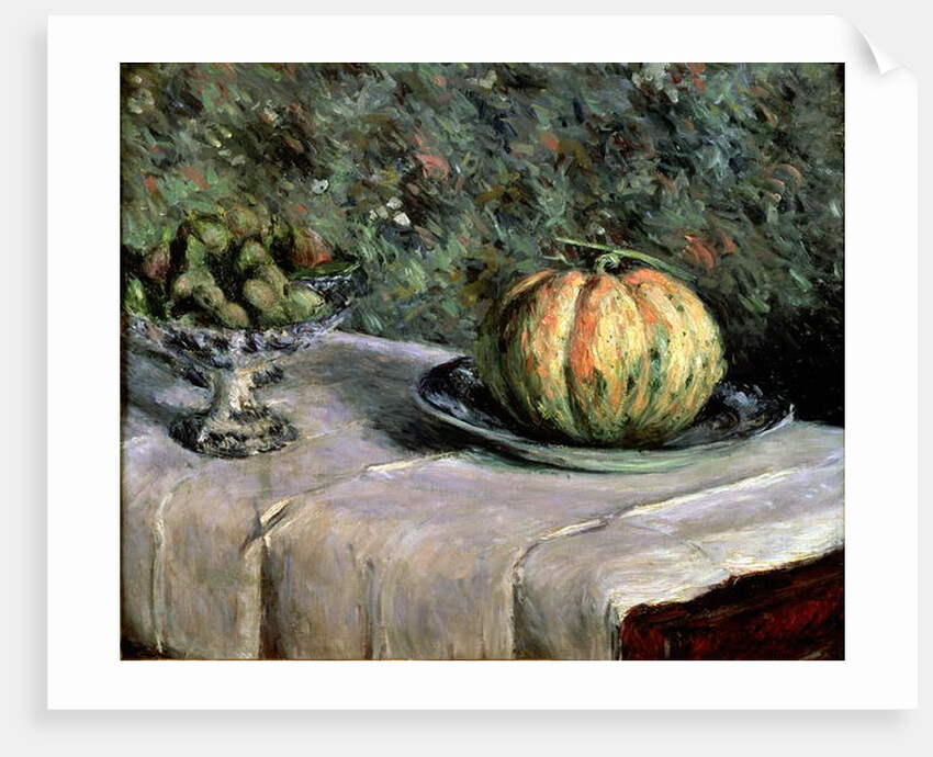 Melon and Fruit Bowl with Figs, 1880-82 by Gustave Caillebotte