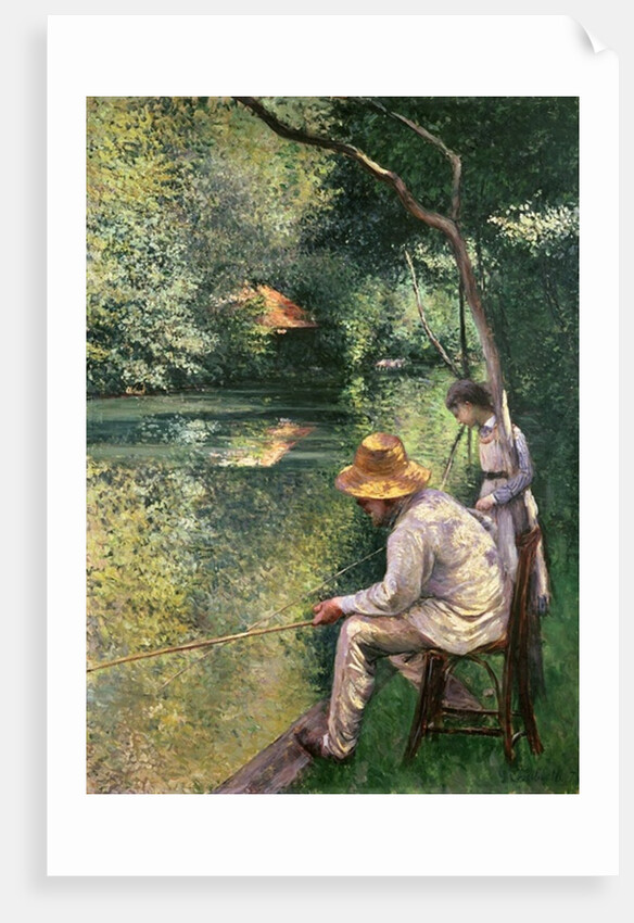 Angling, 1878 by Gustave Caillebotte