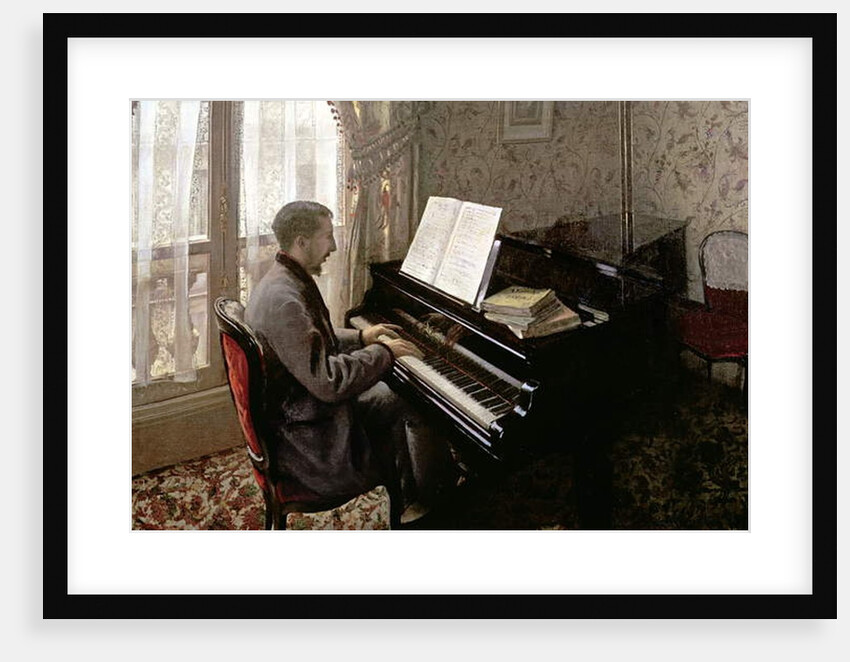 Young Man Playing the Piano, 1876 by Gustave Caillebotte
