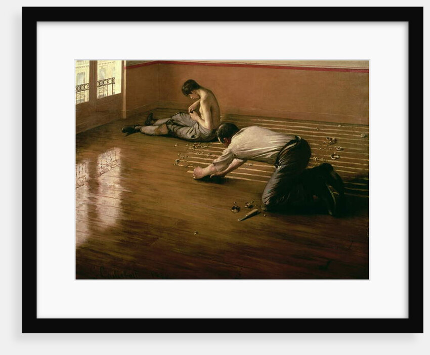 The Parquet Planers, 1876 by Gustave Caillebotte