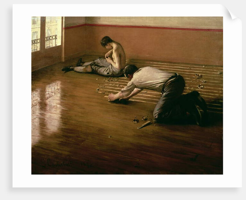The Parquet Planers, 1876 by Gustave Caillebotte
