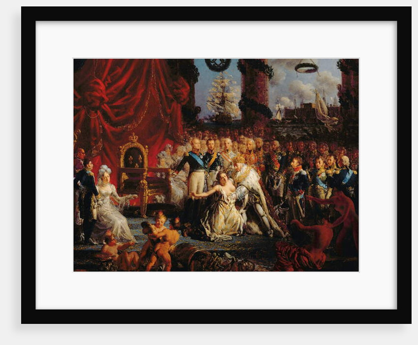 Louis XVIII Helping France to her Feet, after 1814 by Louis Philippe Crepin