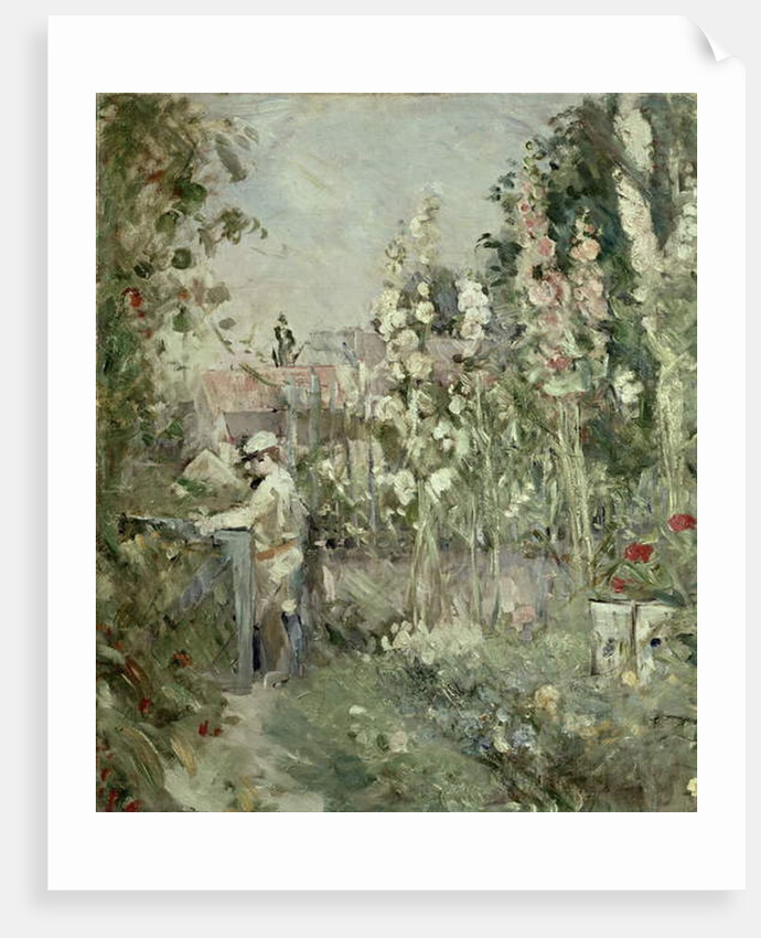 Young Boy in the Hollyhocks by Berthe Morisot