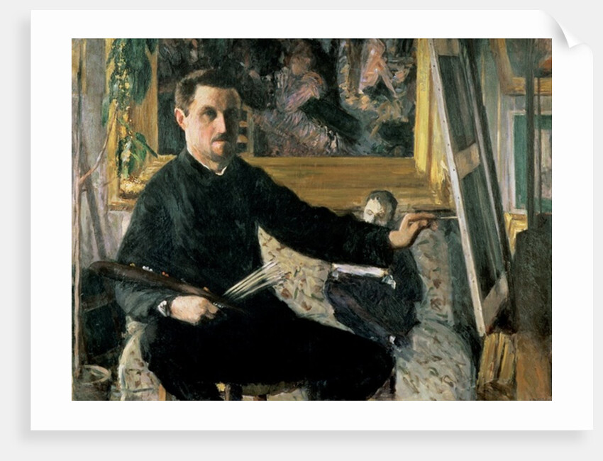 Self Portrait with an Easel, c.1879 by Gustave Caillebotte