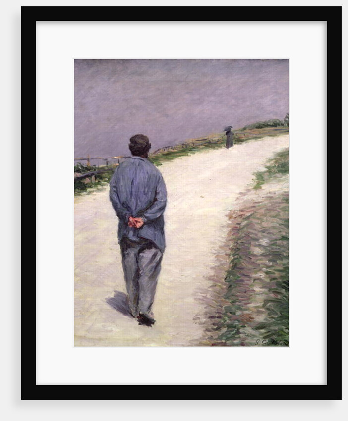 Pere Magloire on the Road to Saint-Clair, Etretat, 1884 by Gustave Caillebotte