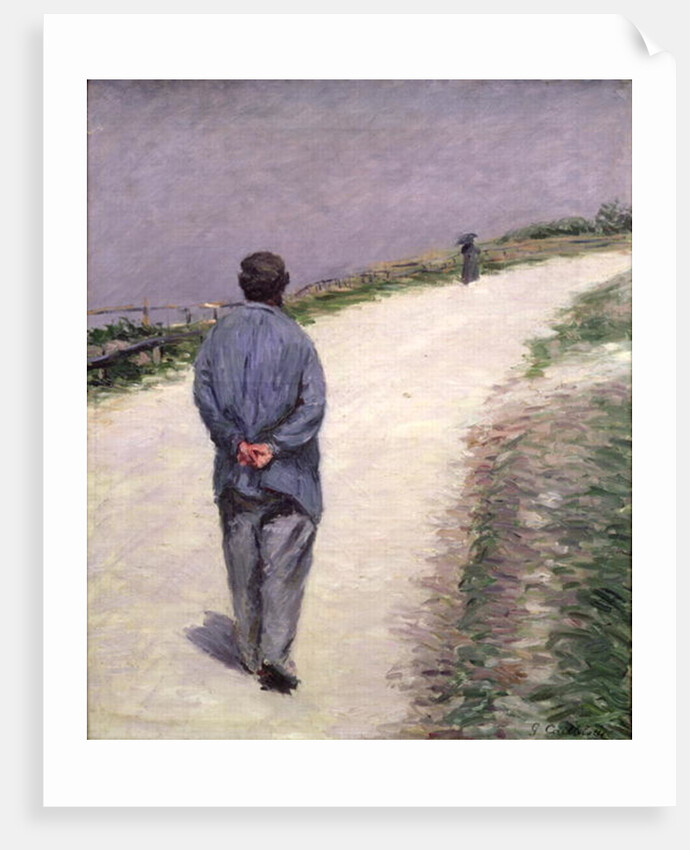Pere Magloire on the Road to Saint-Clair, Etretat, 1884 by Gustave Caillebotte