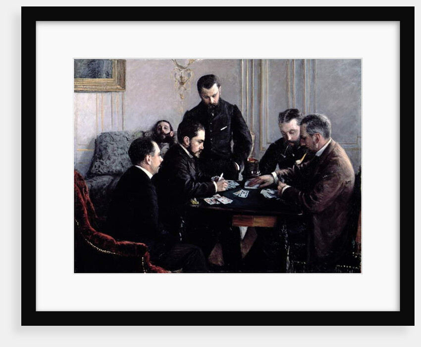 The Bezique Game, 1881 by Gustave Caillebotte