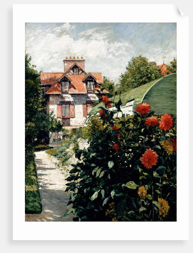 The Dahlias, garden at Petit Gennevilliers, 1893 by Gustave Caillebotte