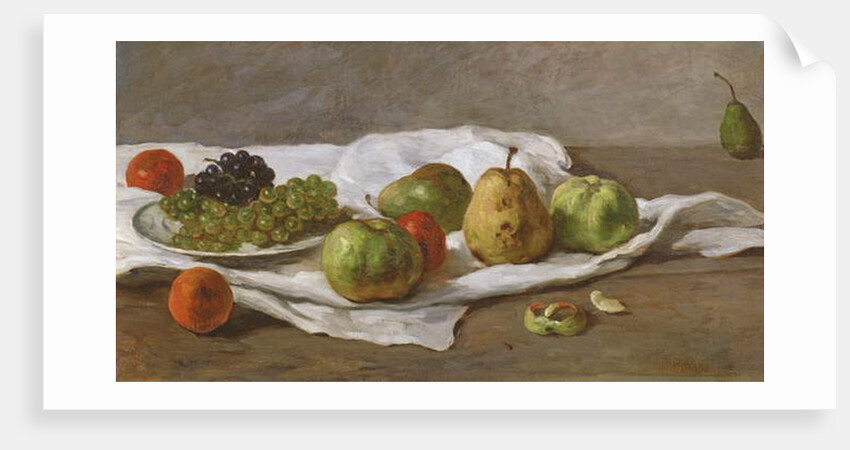Apples, pears and grapes by Gustave Courbet
