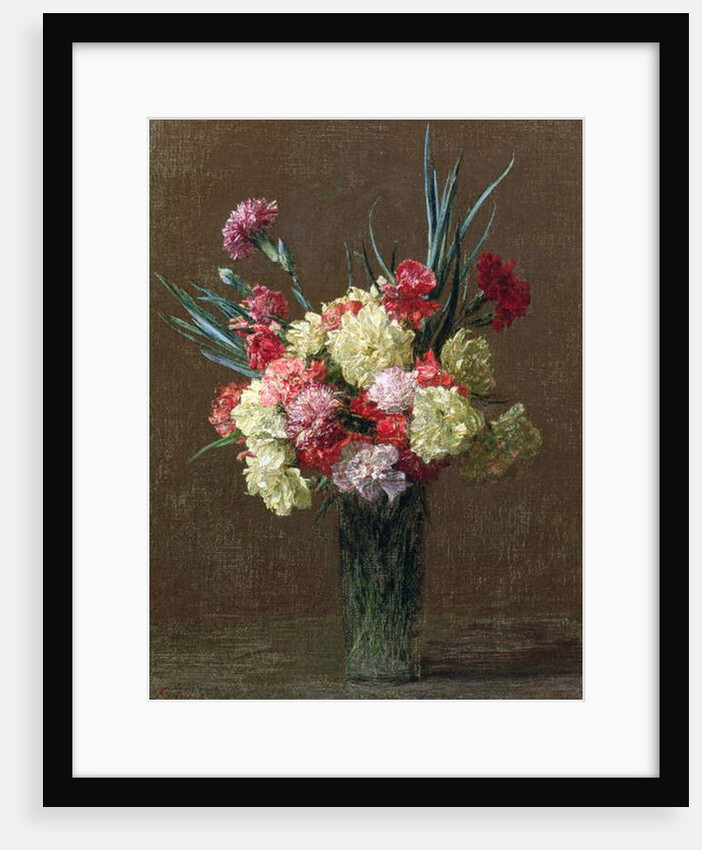 Carnations by Ignace Henri Jean Fantin-Latour