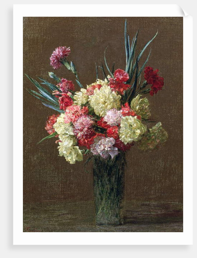Carnations by Ignace Henri Jean Fantin-Latour