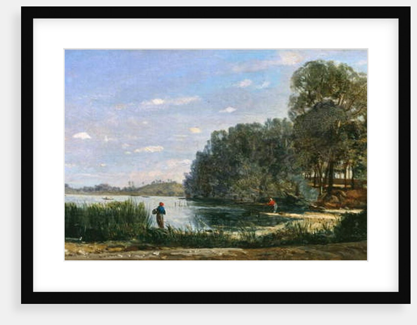 The Banks of the Seine at St.-Ouen, 1865 by Paul Camille Guigou