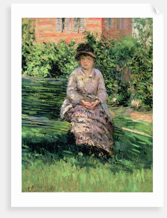 Madame Renoir in the Garden at Petit-Gennevilliers, c.1891 by Gustave Caillebotte