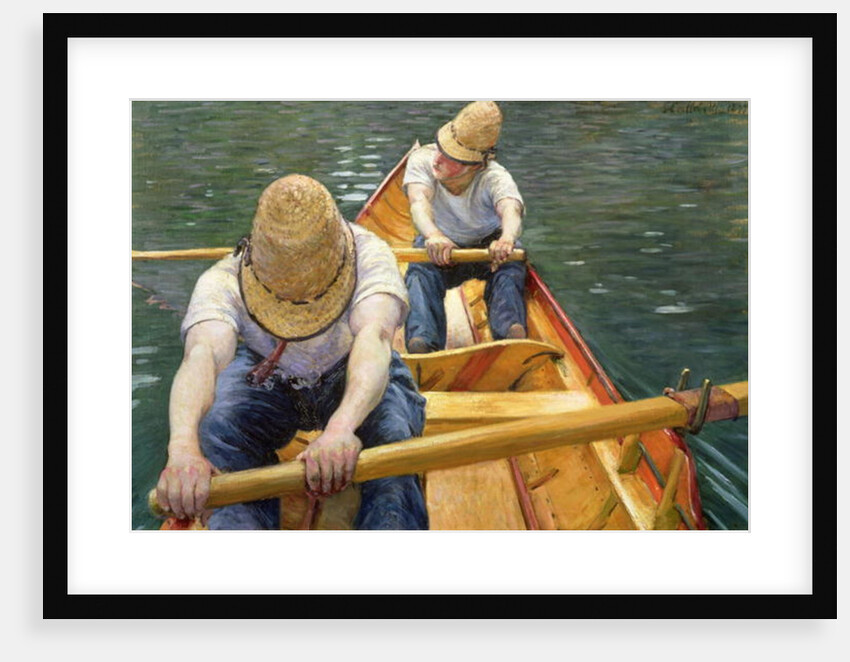 Boaters Rowing on the Yerres, 1877 by Gustave Caillebotte