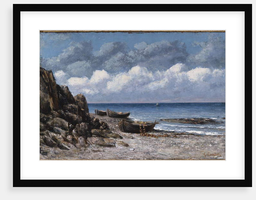 Boats at St. Aubain by Gustave Courbet