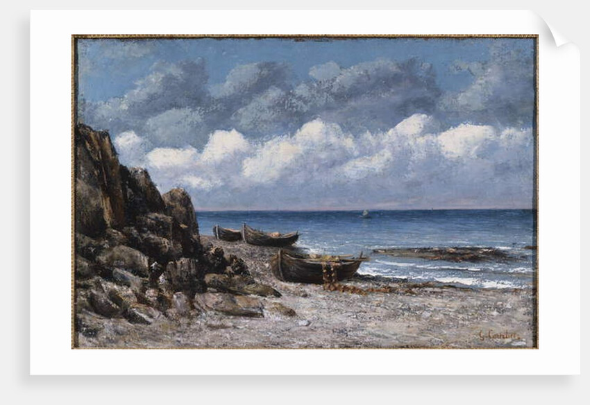 Boats at St. Aubain by Gustave Courbet