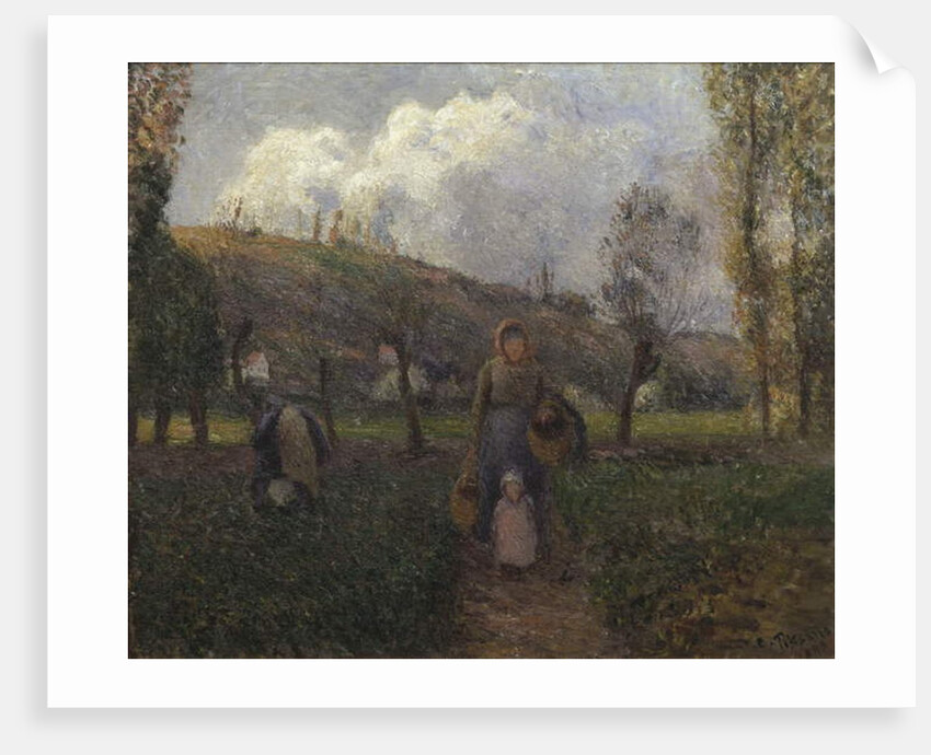 The Return from the Fields by Camille Pissarro
