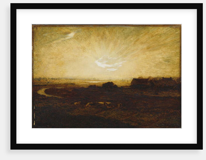 Landscape at sunset by Marie Auguste Emile Rene Menard