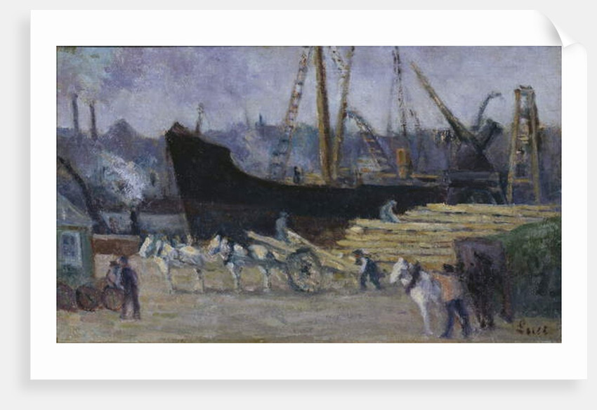 Dock at Rouen, c.1930 by Maximilien Luce