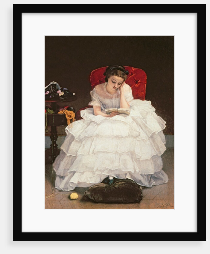 Girl Reading by Alfred Emile Stevens