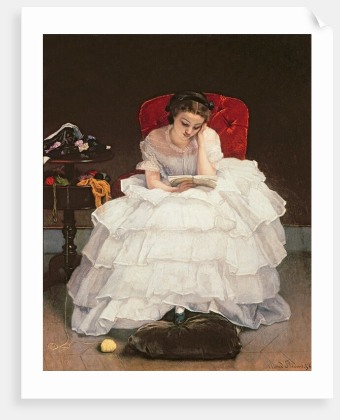Girl Reading by Alfred Emile Stevens