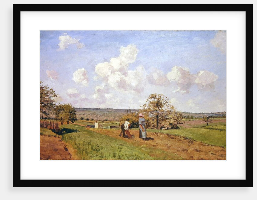 In the fields, 1872 by Camille Pissarro