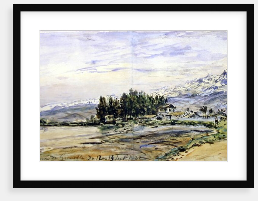 Snow on the mountains at Grenoble, 12th and 13th September, 1882 by Johan-Barthold Jongkind