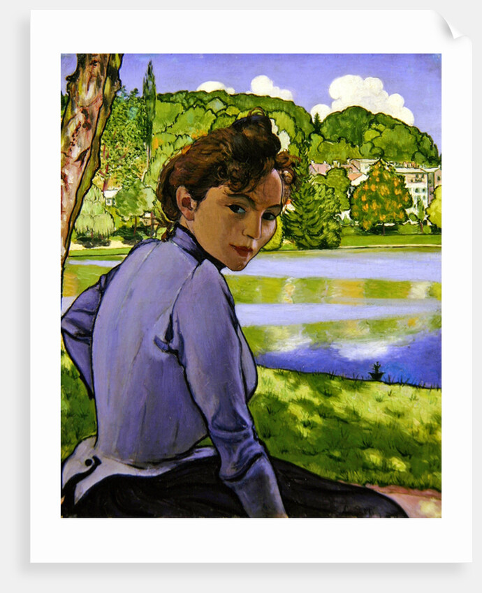 Woman beside a lake, 1889 by Louis Anquetin
