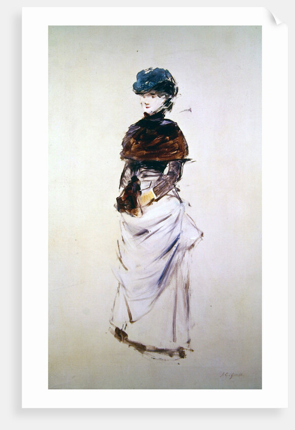 Study of a young woman with her hands in a muff by Jean Louis Forain