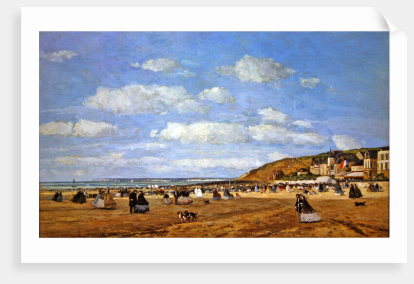 The Beach at Trouville, 1863 by Eugene Louis Boudin