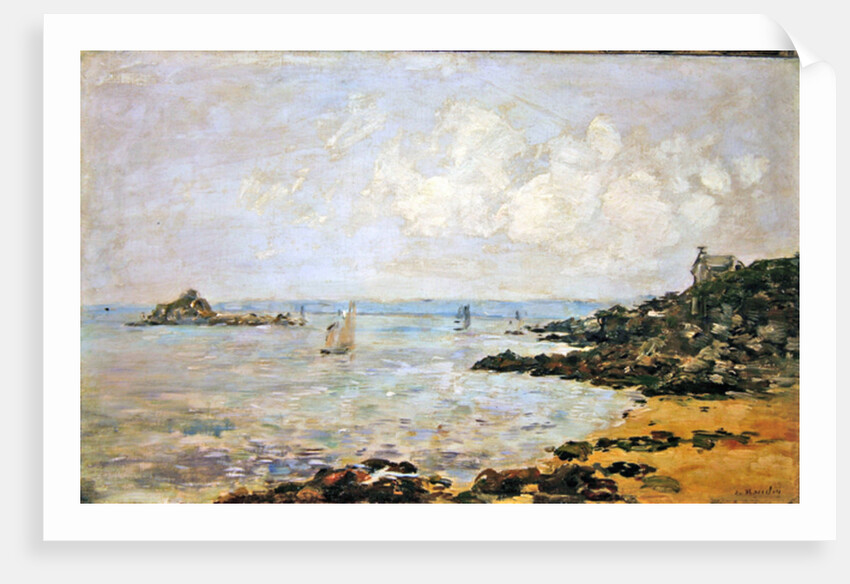 The Bay of Douarnenez and Ile Tristan by Eugene Louis Boudin