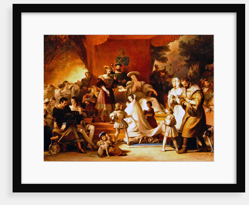 Coronation of a young girl by Alexandre Evariste Fragonard