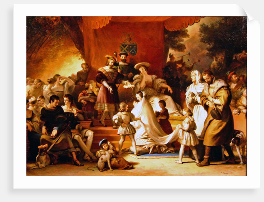 Coronation of a young girl by Alexandre Evariste Fragonard