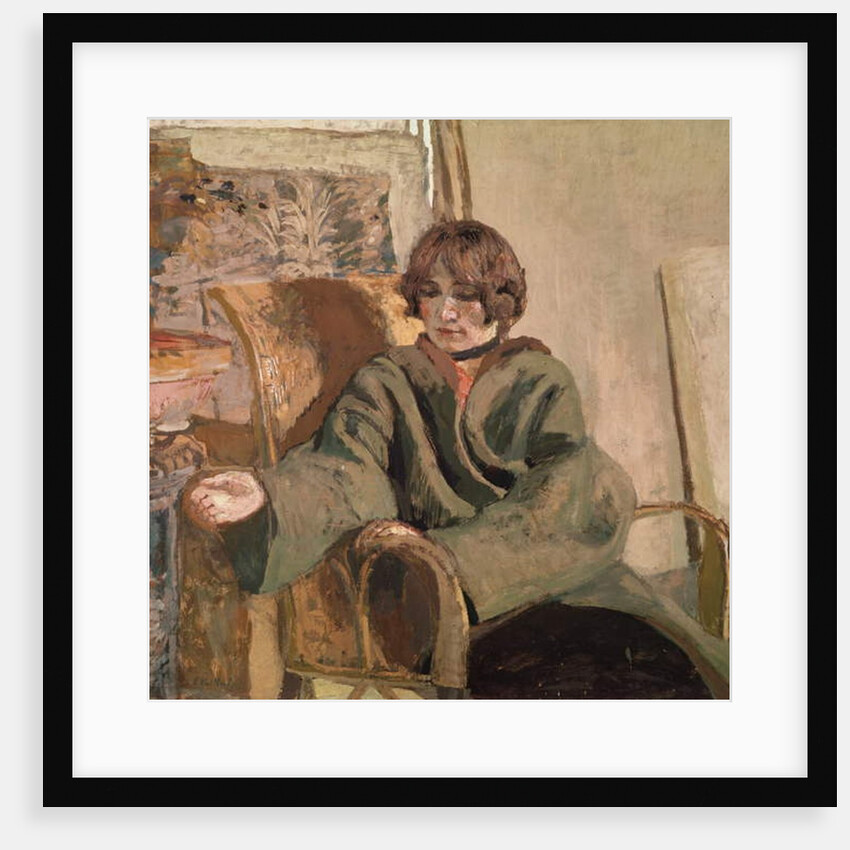 Woman seated next to a stove by Edouard Vuillard