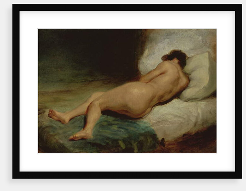 Nude woman lying on a bed, c.1824-26 by Ferdinand Victor Eugene Delacroix