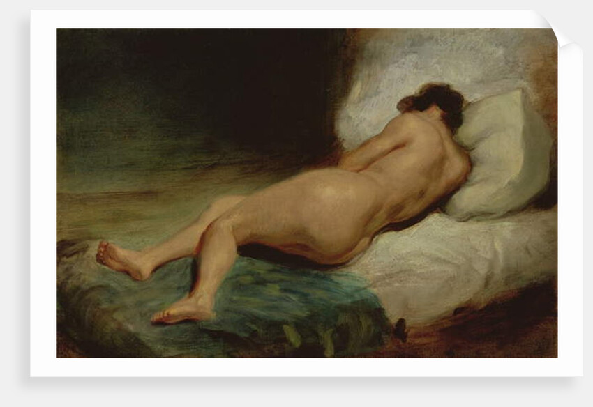Nude woman lying on a bed, c.1824-26 by Ferdinand Victor Eugene Delacroix
