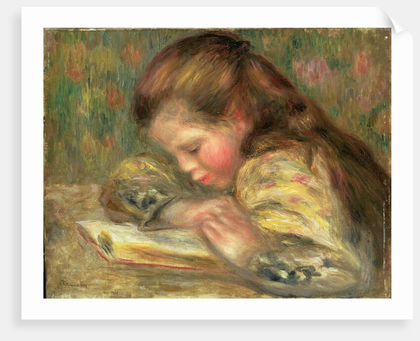 Child Reading, c.1890 by Pierre Auguste Renoir