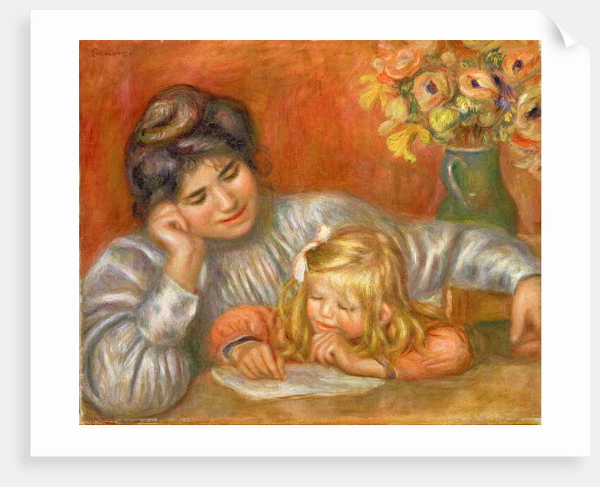 Writing Lesson, c.1905 by Pierre Auguste Renoir